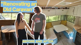 DIY Renovating an old caravan into our TINY HOME [upl. by Scott]