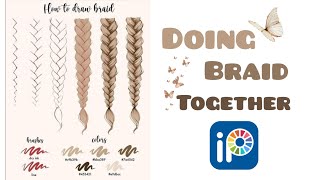 How to draw braids  Hair tutorial [upl. by Nosa]