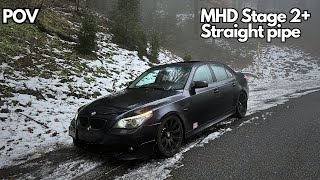 BMW E60 535i N54 MHD Stage 2 Straight Pipe in the Canyons POV [upl. by Olympias]