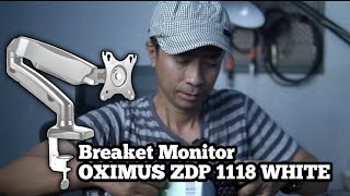 VLOG PASANG BREAKET MONITOR OXIMUS ZDP1118 WHITE [upl. by Eilra]