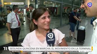 Comenzó la segunda quincena de enero y varios turistas partieron desde la Terminal de Ómnibus [upl. by Eleahcim]