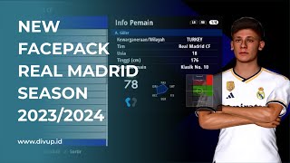 PES 2017  NEW FACEPACK REAL MADRID SEASON 20232024 [upl. by Kaycee484]