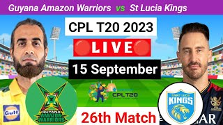 GAW Vs SLK Live  CPL Live  Cpl 2023 Live  Pitch Report Live  Caribbean Premier League 2023 Live [upl. by Orvie302]