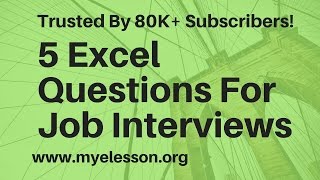 5 MUSTKNOW Excel Interview Questions [upl. by Ernaline631]