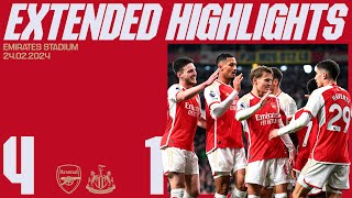 EXTENDED HIGHLIGHTS  Arsenal vs Newcastle United 41  All goals saves skills amp more [upl. by Eldwen]