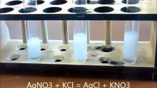 Qualitative Analyse Nachweis von Chlorid mit Silbernitrat AgNO3 [upl. by Latreshia]