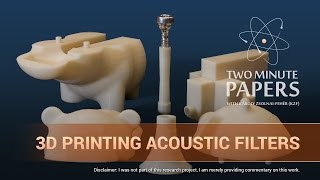 3D Printing Acoustic Filters  Two Minute Papers 109 [upl. by Simons961]