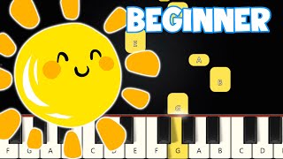 You Are My Sunshine  Folk Song  Beginner Piano Tutorial  Easy Piano [upl. by Akimas]