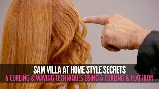 6 Different Ways To Curl Your Hair  Sam Villa [upl. by Ahsekim]