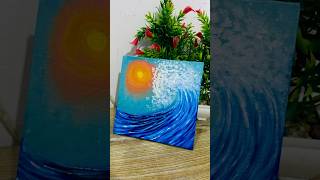 wavepainting trusttheprocess artvibe art artandcraft diy painting oceanwaves easydrawing [upl. by Saraiya]