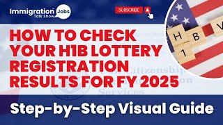 How to Check your H1B Lottery Registration Results for FY 2025 h1blottery2025 [upl. by Sitarski]