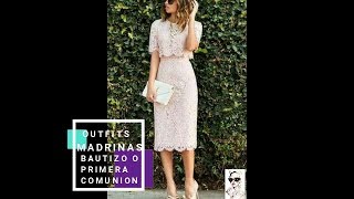 OUTFITS PARA MADRINA DE BAUTIZO O PRIMERA COMUNION [upl. by Duky646]