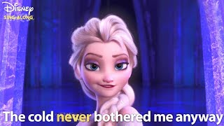 Disney Frozen  Let It Go Song with Lyrics [upl. by Ahsian]