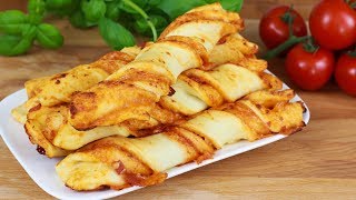 Leckere Pizzastangen  Schnelles Fingerfood  Pizza Stangen [upl. by Nnyluqcaj]