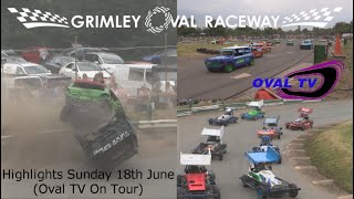 Grimley Raceway 18th June Highlights Oval TV On Tour [upl. by Shishko]