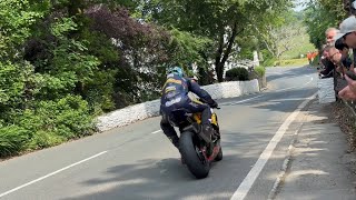 Ian Hutchinson at Barregarrow Isle Of Man TT 2024 isleofmantt isleofman roadrace superbike [upl. by Akehs]