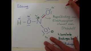 Salpetersäure HNO3 Struktur Mesomerie und Formalladungen [upl. by Ihab580]