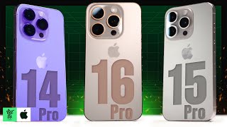 So sánh iPhone 16 Pro  iPhone 15 Pro  iPhone 14 Pro Khác biệt lớn ở pin và nhiệt độ [upl. by Nguyen360]