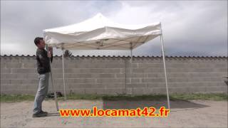 Demo montage chapiteau 3x3 1 personne seul locamat42 [upl. by Lauhsoj]