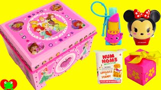 DIY Disney Princess Treasure Box with Num Nom Lip Balms Tsum Tsum Shopkins and More [upl. by Nabois]