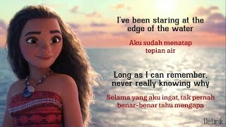 How Far Ill Go  Alessia Cara OST Moana Lyrics video dan terjemahan [upl. by Ardnasyl]