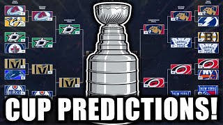 NEW 2024 NHL STANLEY CUP PLAYOFF BRACKET PREDICTIONS [upl. by Natsirhc]