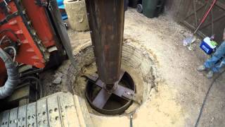 Seepage pit instillation with Tescar Limited Access Drilling Rig [upl. by Inafetse]