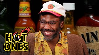 Childish Gambino Goes On a Vision Quest While Eating Spicy Wings  Hot Ones [upl. by Ravo]