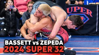 Daniel Zepeda vs Bo Bassett  144lbs Finals  2024 Super 32 [upl. by Ecirual51]