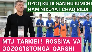 O‘zbekiston MTJning Qozog‘iston va Rossiyaga qarshi o‘rtoqlik o‘yinlari uchun tarkibi 2022 [upl. by Maitilde]