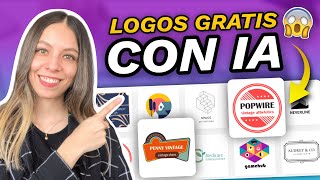 COMO CREAR LOGO GRATIS CON LA INTELIGENCIA ARTIFICIAL [upl. by Ellessig]