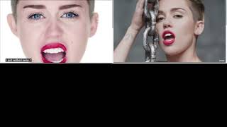 Miley Cyrus Wrecking Ball comparaison entre clips [upl. by Apurk6]