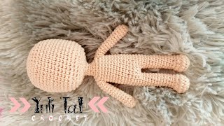 Como hacer cuerpo amigurumi fácil paso a paso 20cm [upl. by Idnym]