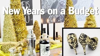 EASY NEW YEARS EVE Decor and Accessories BROKE FOR THE HOLIDAYS [upl. by Euqinim]