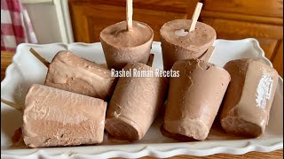 PALETAS HELADAS CREMOSAS DE CHOCOLATE 🍫 RIQUÍSIMAS 😋 [upl. by Reseda]