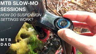 MTB SlowMo Sessions  How Do Suspension Settings Work [upl. by Hattie809]