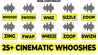 25 FREE CINEMATIC WHOOSHES Sound Effects No Copyright  WHOOSHES SOUND EFFECT  FREE SOUND EFFECT [upl. by Iblehs]