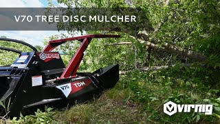 Watch This Mulcher Attachment PULVERIZE Trees  Virnig Tree Disc Mulcher Walkaround [upl. by Notnerb]