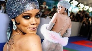 Celebs React To Rihannas CFDA Awards Swarovski Dress [upl. by Hwu]