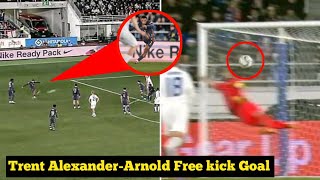 Trent AlexanderArnolds INSANE Free Kick Goal Against Finland [upl. by Yllor]