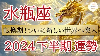 【大転換期】山を乗り越えて勢いよく新たな世界へ突入❗️水瓶座♒️2024年下半期リーディング🐉仕事運人間関係運恋愛運金運財運家庭運事業運全体運［タロットオラクルルノルマン風水］ [upl. by Toney]