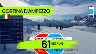 Cortina dAmpezzo Italy  ski run 61 from top to bottom [upl. by Loni344]