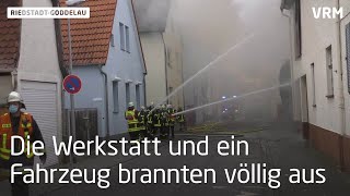 Großeinsatz für Feuerwehren bei Brand in Goddelau [upl. by Alisha]