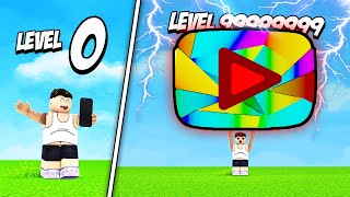 GETTING MAX LEVEL YOUTUBER in Roblox Youtube Tycoon [upl. by Alahs612]