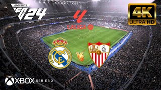 EA FC 24  Real Madrid vs Sevilla  La Liga 2324  Next Gen  Series X 4K60FPS [upl. by Cirdnek]