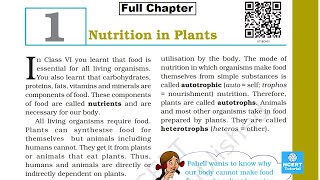 Nutrition in Plants Class 7 science chapter 1Full Chapter [upl. by Hcirteid716]