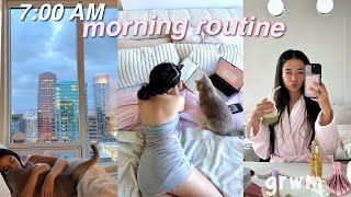 7 AM MORNING VLOG ♡ my productive  healthy routine aesthetic self care pilates classes  GRWM [upl. by Holcomb]