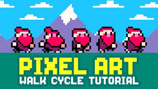 Easy Pixel Art Walk Cycle Tutorial [upl. by Hasen]