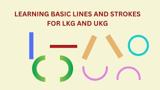 Basic Standing line  Sleeping line  right slanting line  left slanting line and curves for kids [upl. by Rednazxela800]