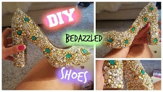 Custom Bedazzled Shoes [upl. by Llejk]